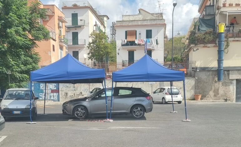 POZZUOLI/ Auto al fresco: ecco come vengono utilizzati i gazebo della Protezione Civile