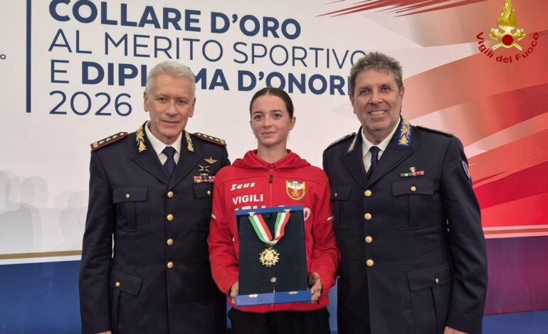 Viola Scotto di Carlo riceve il Collare d’oro al merito sportivo dal Coni a Roma